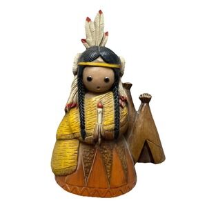 Homco Hubbell Burwood Industries Native American Girl Vintage 1981 Made in USA
